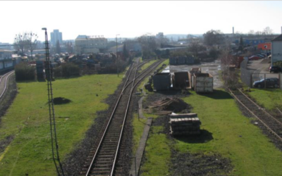 Gewerbe am Osthafen in Frankfurt (Main)