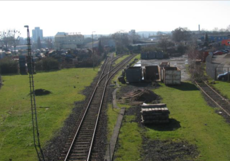 Gewerbe am Osthafen in Frankfurt (Main)